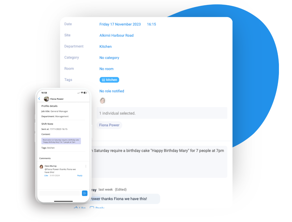Shift Notes | Shift Planning Tool | Alkimii
