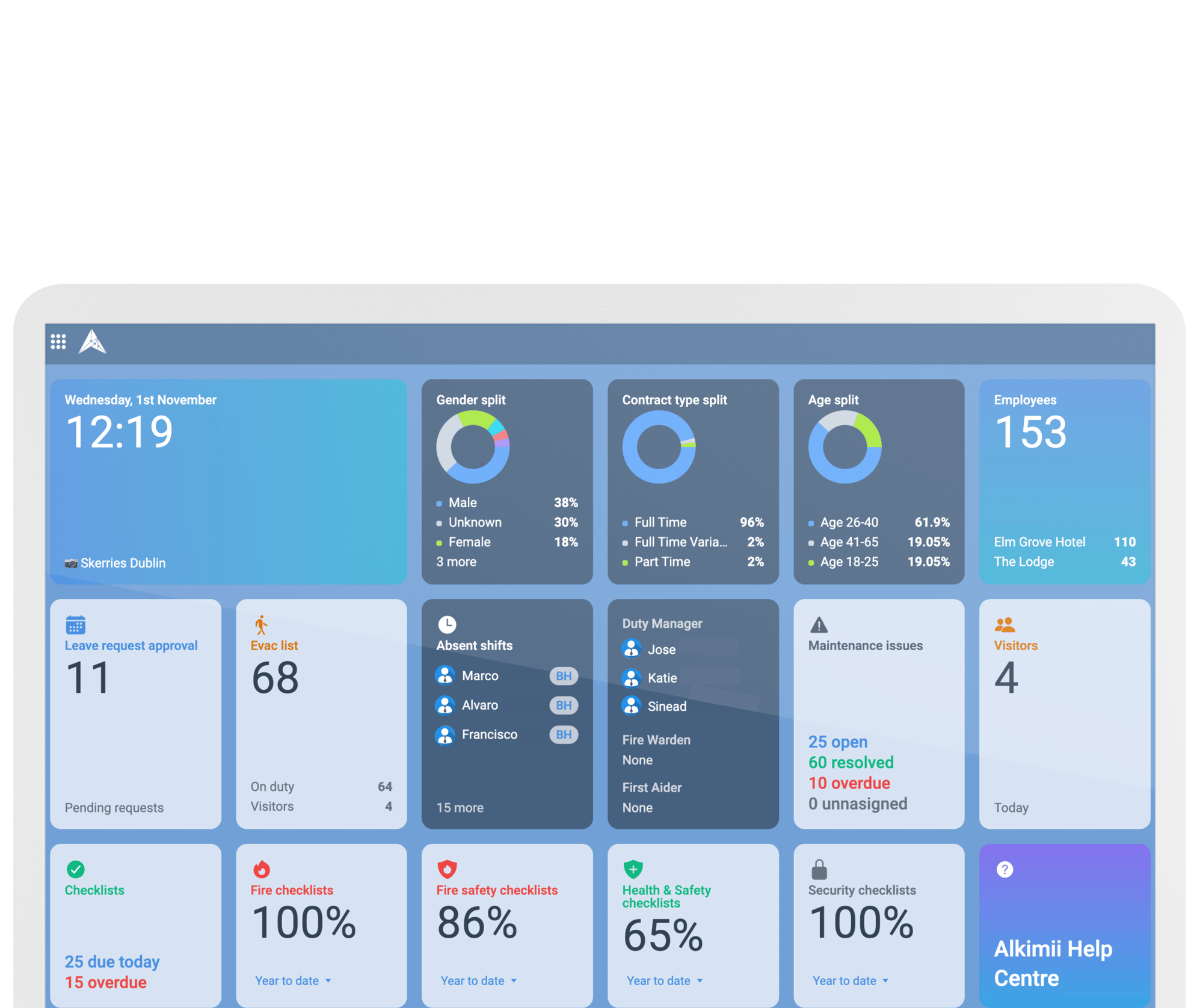 alkimii screen homepage